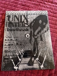 Cover of the 9front Dash 1 manual, PLAN9-HATERS edition. Features a heavily edited version of the UNIX Hater's Handbook that is barely recognizable. Features a character that is in a similar pose to Edvard Munch's painting known as The Scream superimposed over an image of a catwalk.