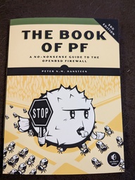 Cover of the Book of pf. Features a pufferfish holding a STOP sign and blowing a whistle as if directing traffic, which is represented by crabs carrying boxes
