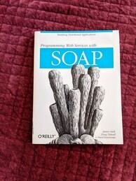 Programming Web Services with SOAP O'Reilly Media book cover. Features an image of a sea sponge.