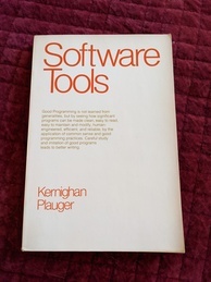 Software Tools book cover. Features orangeish text on a white background