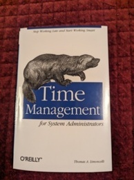Time Management for System Administrators cover. Featuring an image of a wolverine