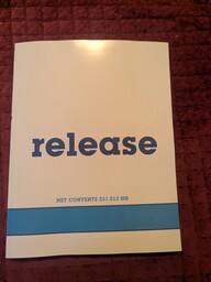 9front Dash One user manual. release Edition. White cover with a blue bar at the bottom. Text reads: release net contents 231.512 MB