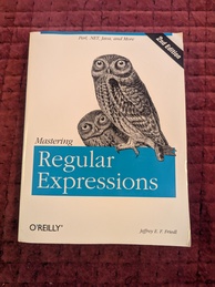 Mastering Regular Expressions cover. Featuring two 'little owls'