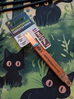 SHARPDRAW® carpenter pencil in its packaging. It looks like a utility knife